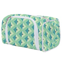 Background Chevron Green Toiletries Pouch by HermanTelo