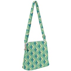 Background Chevron Green Zipper Messenger Bag by HermanTelo