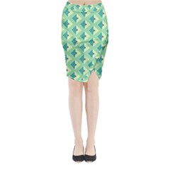 Background Chevron Green Midi Wrap Pencil Skirt by HermanTelo