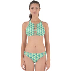 Background Chevron Green Perfectly Cut Out Bikini Set