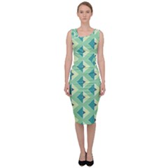 Background Chevron Green Sleeveless Pencil Dress by HermanTelo