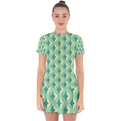 Background Chevron Green Drop Hem Mini Chiffon Dress by HermanTelo