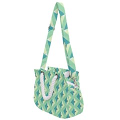 Background Chevron Green Rope Handles Shoulder Strap Bag by HermanTelo