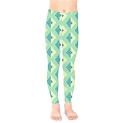 Background Chevron Green Kids  Leggings