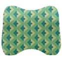 Background Chevron Green Velour Head Support Cushion View1