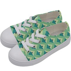 Background Chevron Green Kids  Low Top Canvas Sneakers by HermanTelo