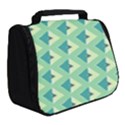 Background Chevron Green Full Print Travel Pouch (Small) View2