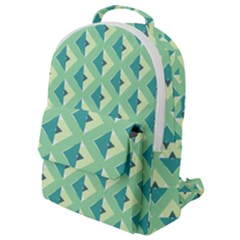 Background Chevron Green Flap Pocket Backpack (small)