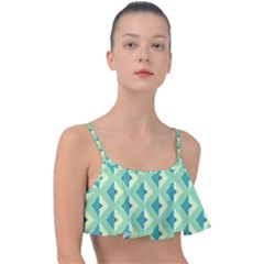 Background Chevron Green Frill Bikini Top by HermanTelo