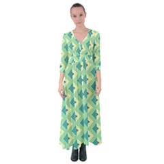 Background Chevron Green Button Up Maxi Dress by HermanTelo