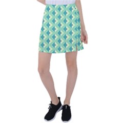 Background Chevron Green Tennis Skirt