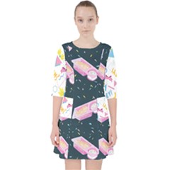 1 Arnold Dunkaroos Funfetti Print Dark Blue 1 Pocket Dress by elizabethjonesstyling