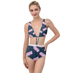 1 Arnold Dunkaroos Funfetti Print Dark Blue 1 Tied Up Two Piece Swimsuit by elizabethjonesstyling