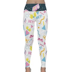 1 Arnold Dunkaroos Funfetti Print Dark Blue 1 Lightweight Velour Classic Yoga Leggings by elizabethjonesstyling