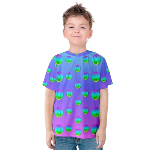 Rainbow Cats Kids  Cotton Tee by pepitasart