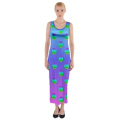 Rainbow Cats Fitted Maxi Dress by pepitasart