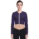 Zappwaits Flower Long Sleeve Zip Up Bomber Jacket View1