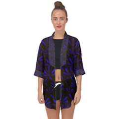 Zappwaits Flower Open Front Chiffon Kimono by zappwaits