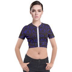 Zappwaits Flower Short Sleeve Cropped Jacket by zappwaits