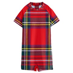 Stewart Royal Modern Heavy Weight Tartan Kids  Boyleg Half Suit Swimwear by impacteesstreetwearfour