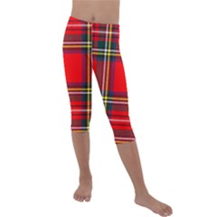 Stewart Royal Modern Heavy Weight Tartan Kids  Lightweight Velour Capri Leggings  by impacteesstreetwearfour