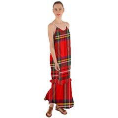 Stewart Royal Modern Heavy Weight Tartan Cami Maxi Ruffle Chiffon Dress