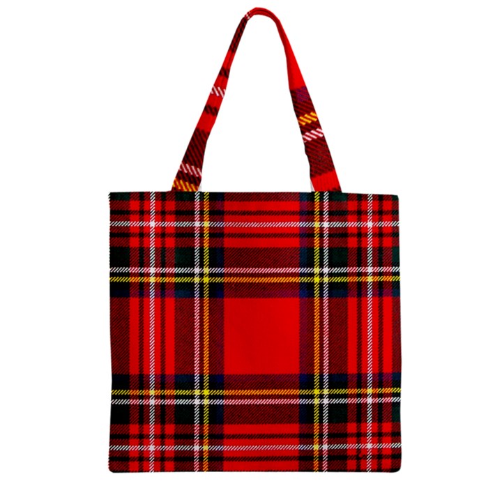 Stewart Royal Modern Heavy Weight Tartan Zipper Grocery Tote Bag