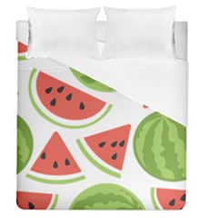 Watermelon Juice Auglis Clip Art Watermelon Duvet Cover (queen Size) by Vaneshart