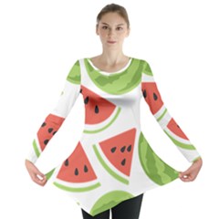 Watermelon Juice Auglis Clip Art Watermelon Long Sleeve Tunic  by Vaneshart