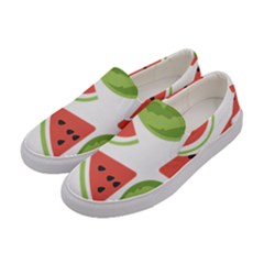 Watermelon Juice Auglis Clip Art Watermelon Women s Canvas Slip Ons by Vaneshart