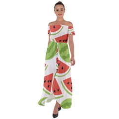 Watermelon Juice Auglis Clip Art Watermelon Off Shoulder Open Front Chiffon Dress by Vaneshart