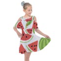 Watermelon Juice Auglis Clip Art Watermelon Kids  Shoulder Cutout Chiffon Dress View1