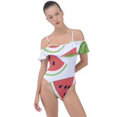 Watermelon Juice Auglis Clip Art Watermelon Frill Detail One Piece Swimsuit by Vaneshart