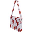 Ghost Halloween Drawing Flower Leaf Cross Body Office Bag View1