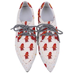 Ghost Halloween Drawing Flower Leaf Women s Pointed Oxford Shoes