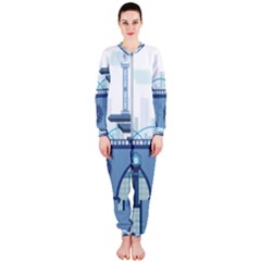 Blue City Building Fantasy Onepiece Jumpsuit (ladies)  by Vaneshart