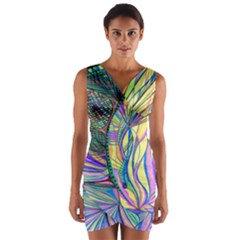 Happpy (4) Wrap Front Bodycon Dress by nicholakarma