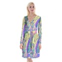 Happpy (4) Long Sleeve Velvet Front Wrap Dress View1