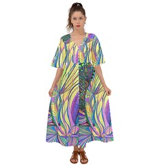 Happpy (4) Kimono Sleeve Boho Dress