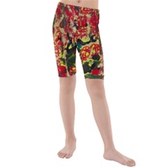 Red Country-1-2 Kids  Mid Length Swim Shorts by bestdesignintheworld