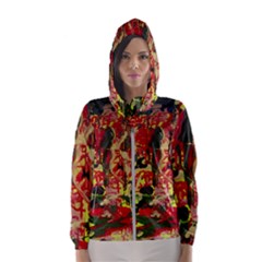 Red Country-1-2 Women s Hooded Windbreaker