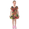 red country-1-2 Kids  Short Sleeve Velvet Dress View1