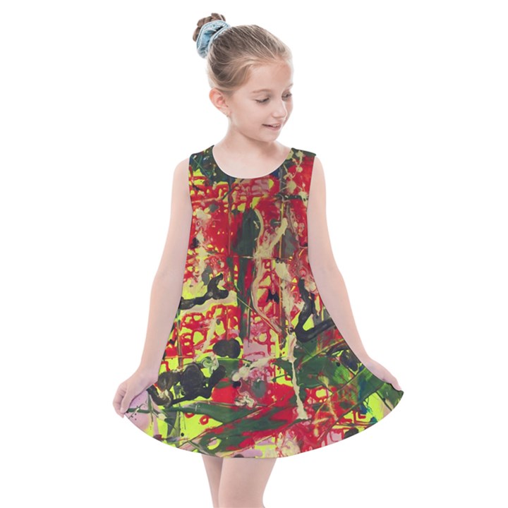 red country-1-2 Kids  Summer Dress