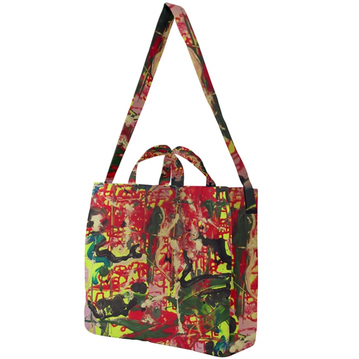 red country-1-2 Square Shoulder Tote Bag