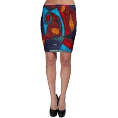 Abstract With Heart Bodycon Skirt by bloomingvinedesign