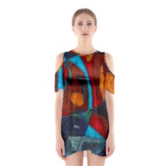 Abstract With Heart Shoulder Cutout One Piece Dress by bloomingvinedesign