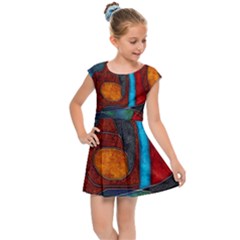 Abstract With Heart Kids  Cap Sleeve Dress by bloomingvinedesign