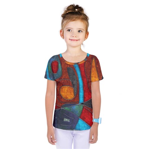 Abstract With Heart Kids  One Piece Tee by bloomingvinedesign