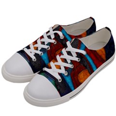 Abstract With Heart Women s Low Top Canvas Sneakers by bloomingvinedesign