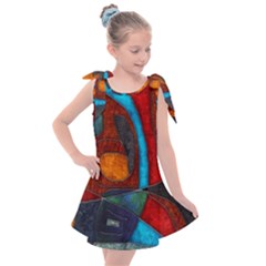 Abstract With Heart Kids  Tie Up Tunic Dress by bloomingvinedesign